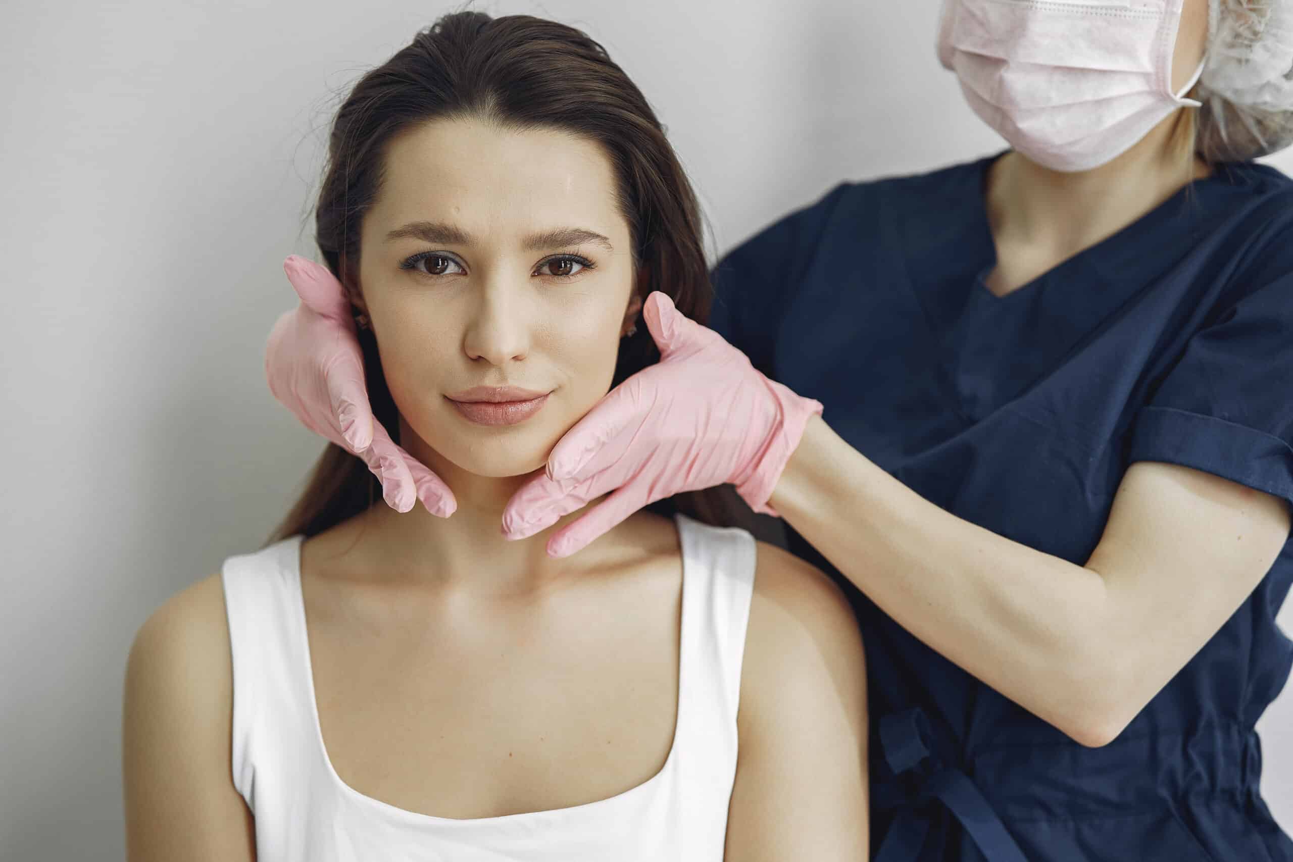 Cosmetology consultation with aesthetic professional in clinic