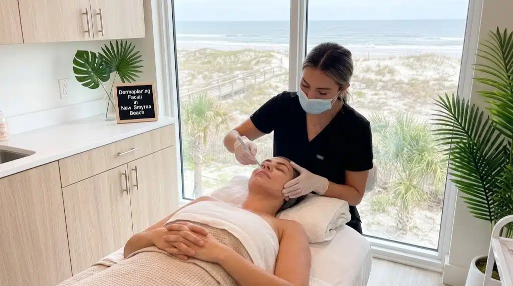 Dermaplaning facial treatment in New Smyrna Beach