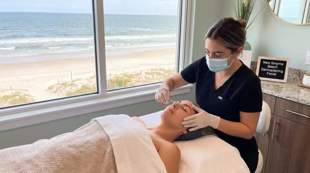 Dermaplaning facial treatment in New Smyrna Beach