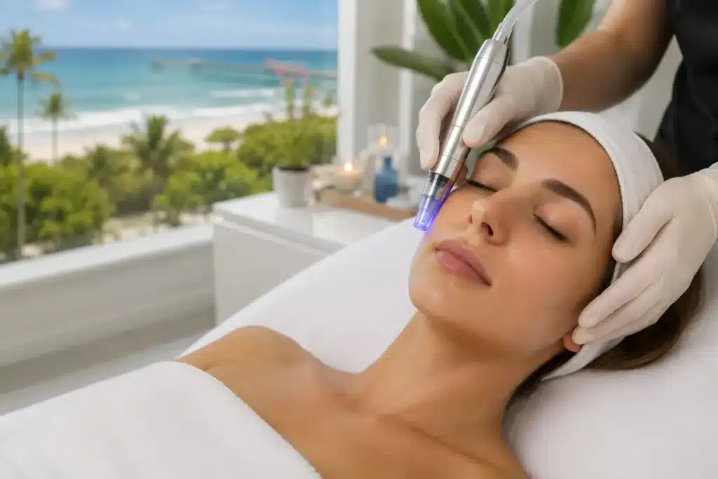Nano infusion facial treatment at a spa