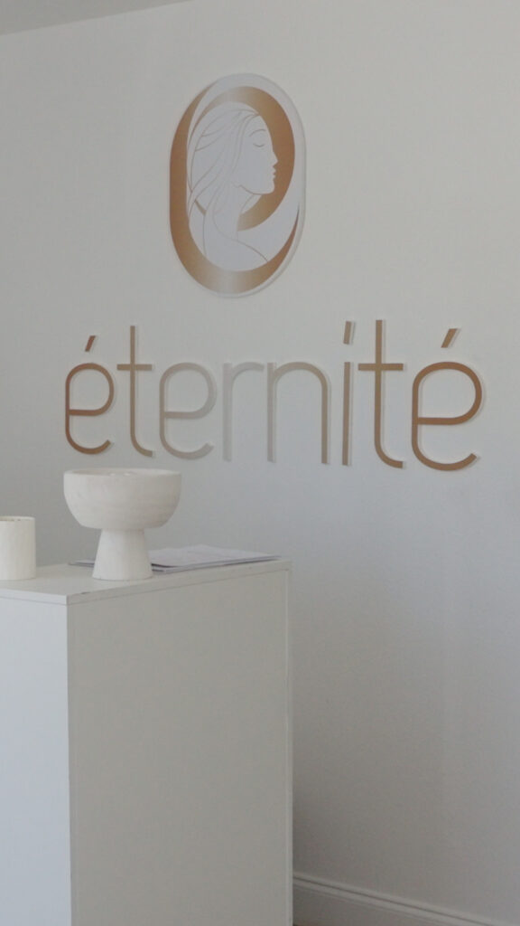 Eternite Spa branding wall